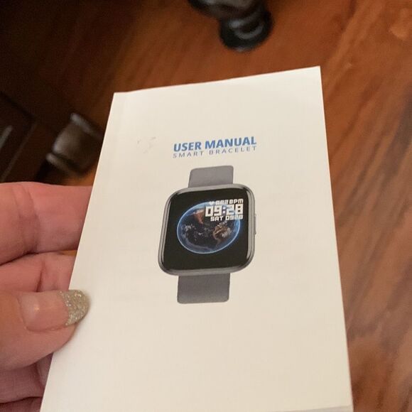 Smart watch black band and white band, unisex main image 4